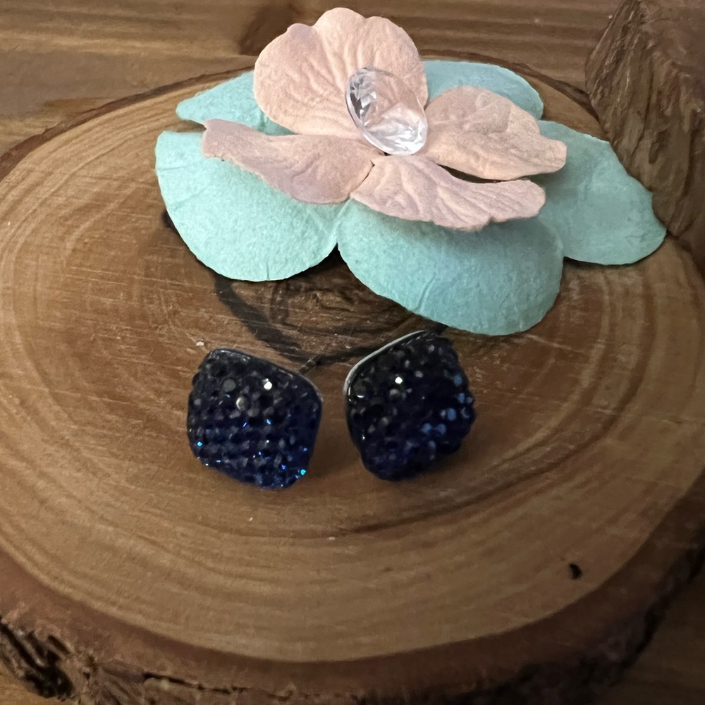 Earrings blue sparkle